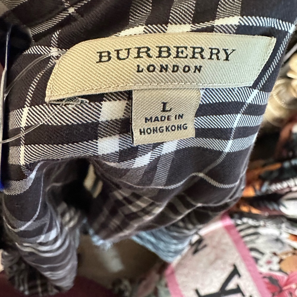 Burberry London Men’s Plaid Button Down Shirt | Size Large | 100% Cotton - Picture 4 of 6